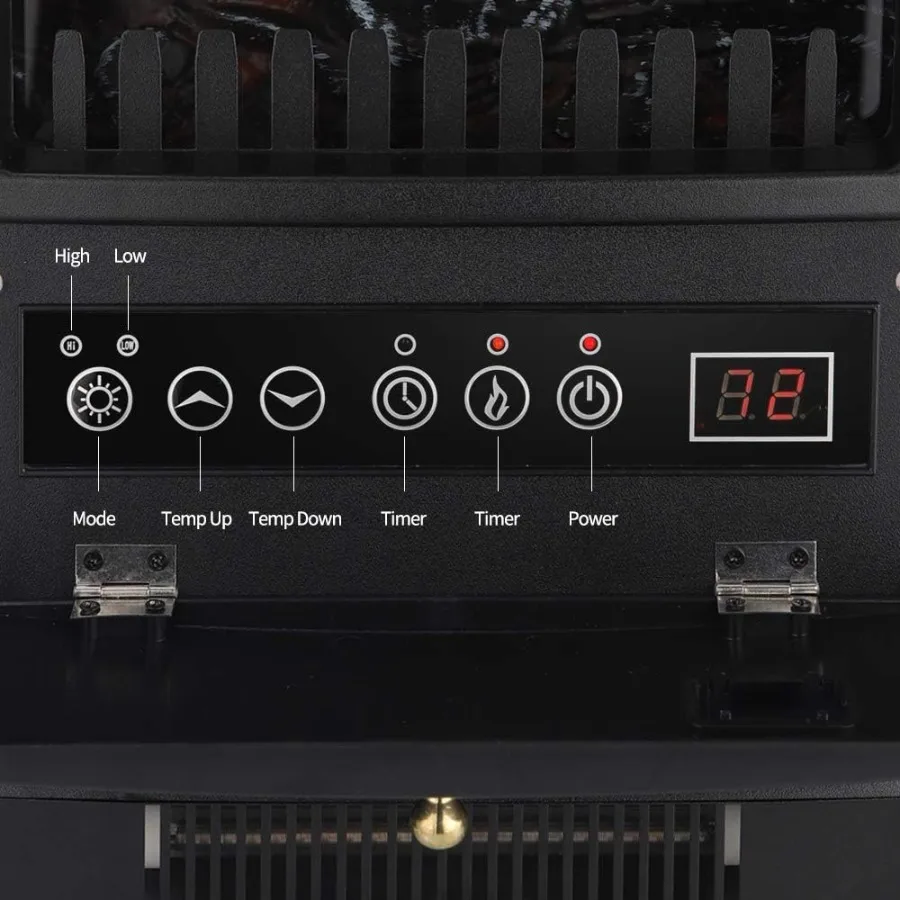 مدفأة كهربائية 22 سخان فرن بالأشعة تحت الحمراء قائم بذاته مع 3 رؤية جانبية وجهاز تحكم عن بعد وشاشة LED للحماية من الحرارة الزائدة لـ #6