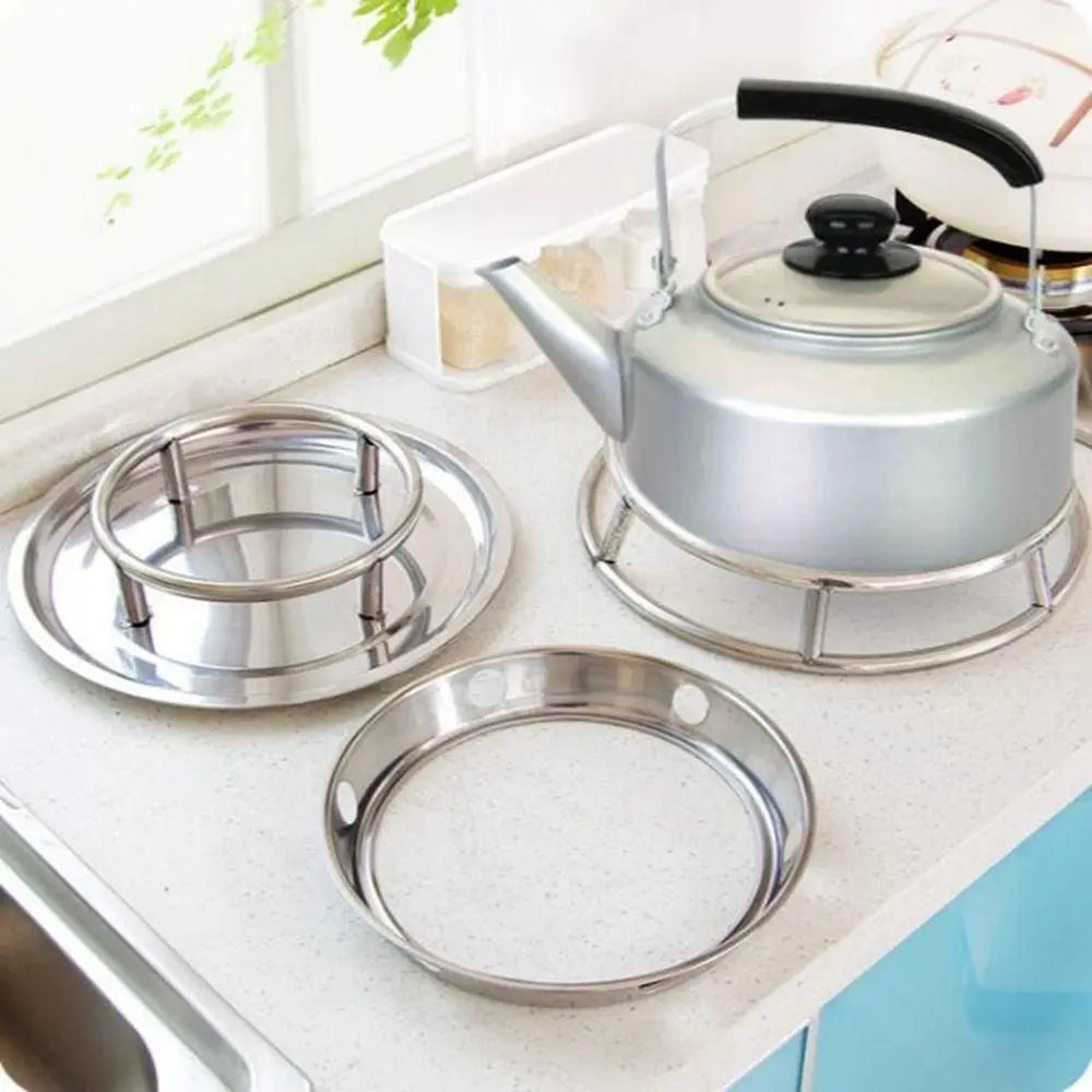 1Pcs New Round Bottom Wok Rack Kitchen Supplies Pan Support Pot Mat Stainless Steel 23/26/29cm Cookware Ring