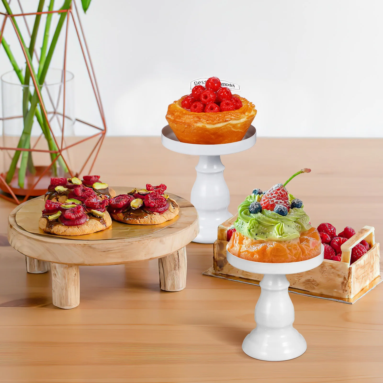 طبق كعكة الزفاف صينية متعددة الاستخدام للبسكويت والحلوى والفواكه والوجبات الخفيفة مناسبة للمنزل والمقهى والمخابز وحل تقديم الكيك #5