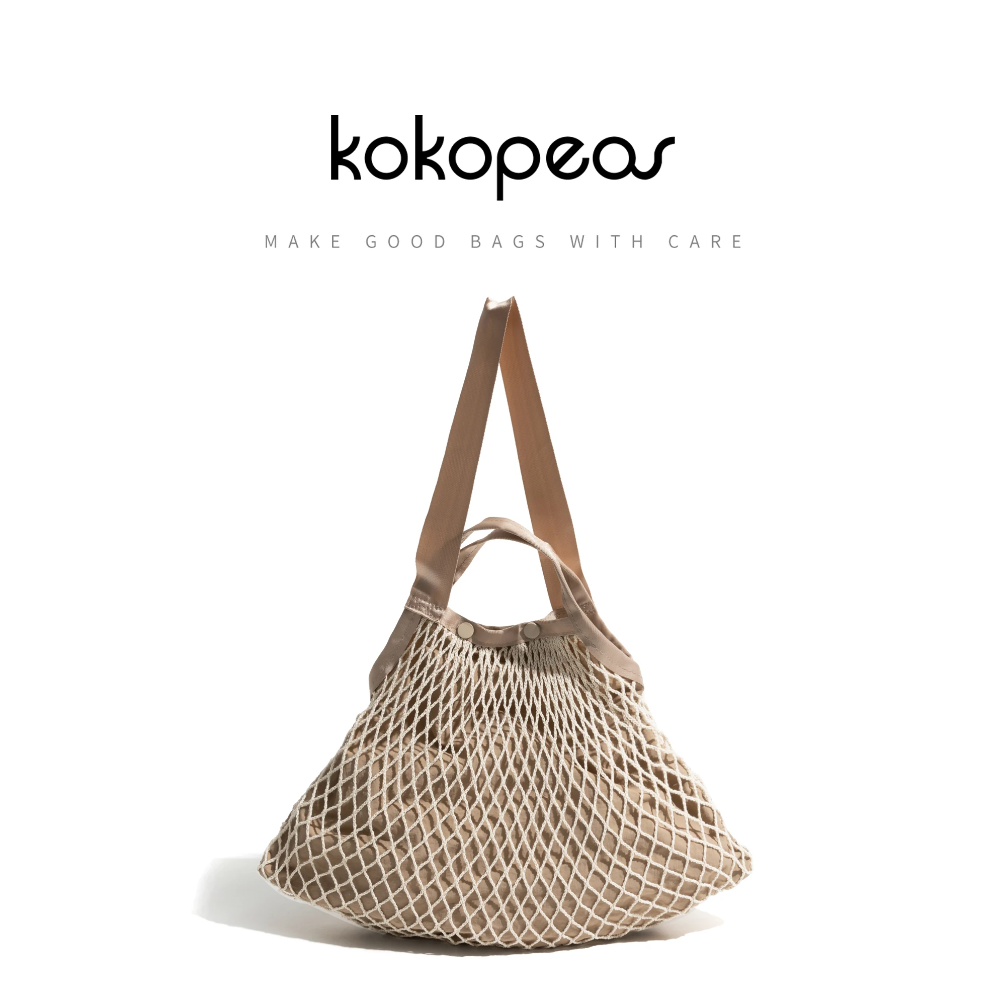 KOKOPEAS Casual Women\'s Tote Handbag Resuable Nylon Daily Shopping Purse Portable Lightweight Foldable Female Crossbody Satchel