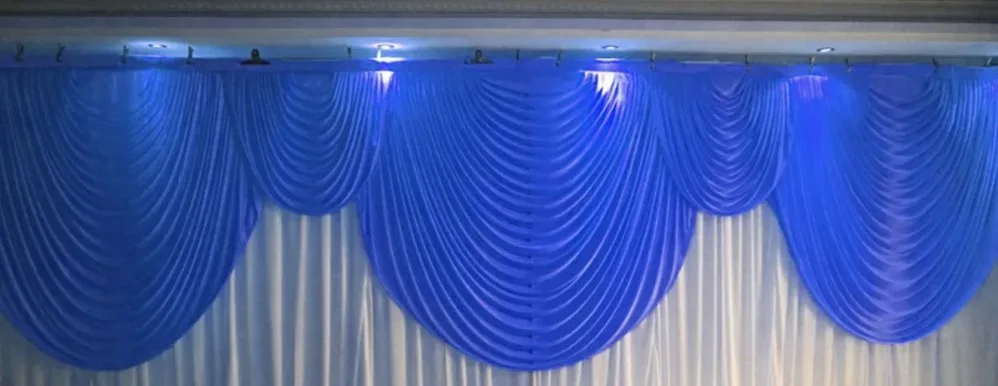 Imagem -03 - Personalizado Seda Sheer Drapes Painéis Cortina de Suspensão Drapejar Ganhos Decoração Cortinas do Partido Casamento Backdrop Fundo