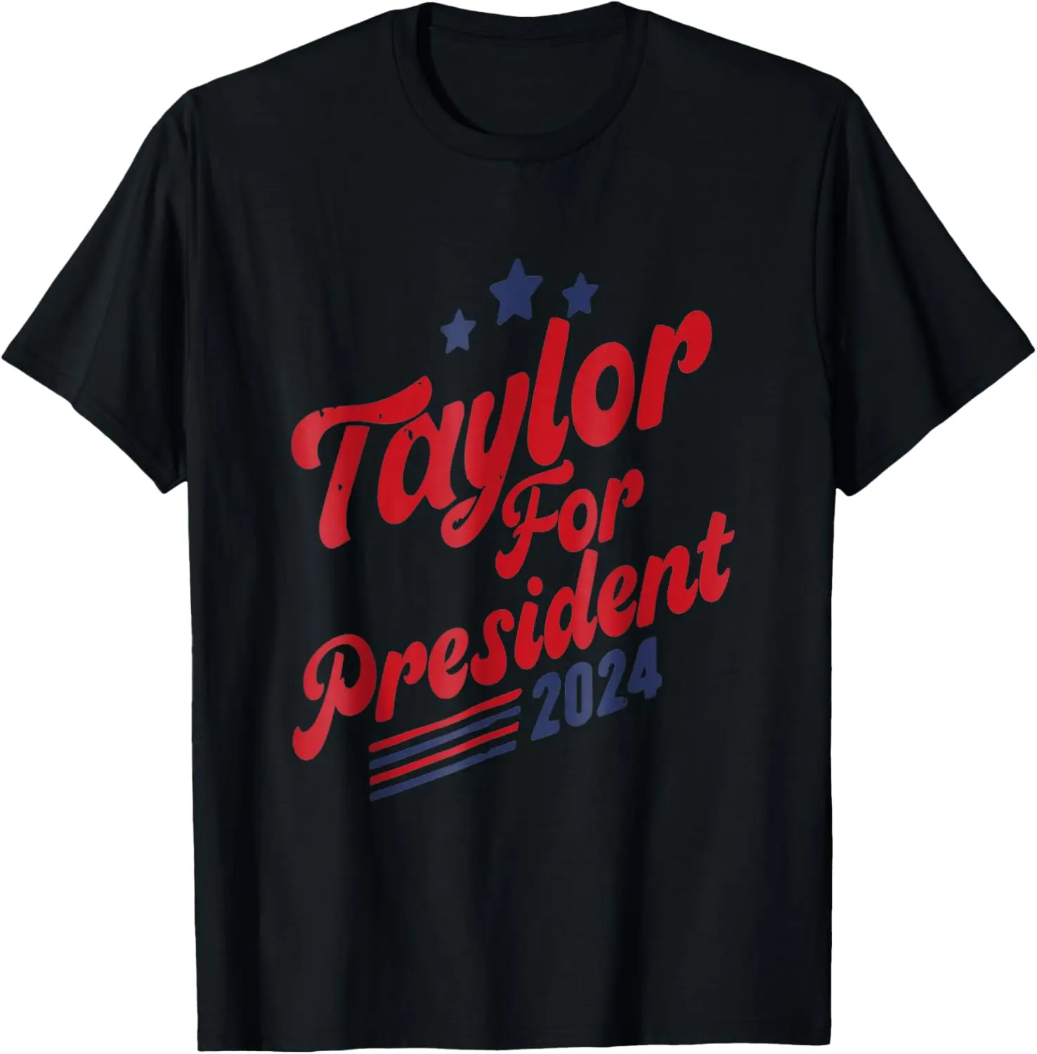 

Персонализированная футболка Taylor First Name Groovy For President 2024.