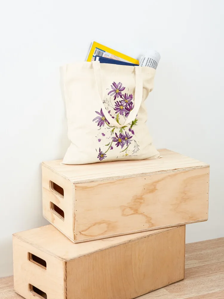 البرية الأرجواني زهور الربيع حمل حقيبة حمل الحقائب الرجال النساء أكياس الحلوى أكياس المتسوق #4