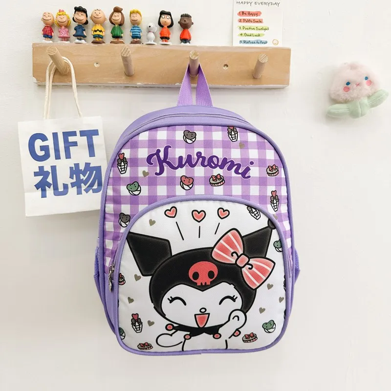 Sanrio Print Backpack Cinnamoroll Kuromi Melody Hello Kitty Cute Schoolbags Kids Satchel Kawaii Knapsack Nylon Daypack Gifts