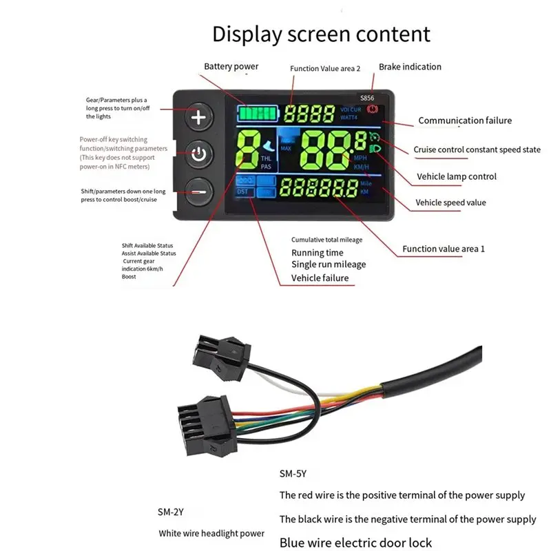 AT51-1 Set E-Bike Brushless Motor Driver Sine Wave Controller Kit 24V/48V With S866 LCD Display For Electric Bicycle Scooter