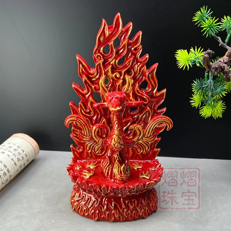 Imitation Cinnabar Emperor Sand Southern Ming Li Huo Four Spirits Divine Beast Southern God Zhuque Fire Essence Fire Element Fen