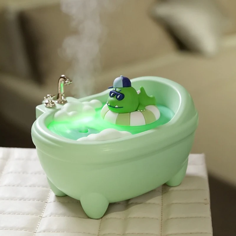 

Cute Bathtub Humidifier Seven-Color Ambient Light Atomized Portable Humidifier Car Hydrator Desktop Spray Humidifier