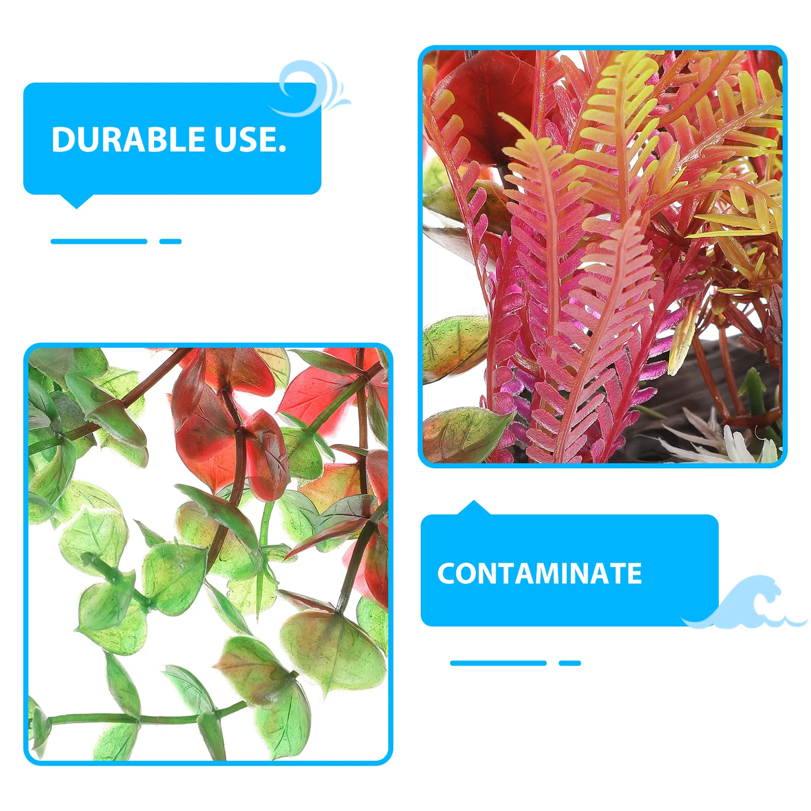 

2Pcs Aquarium Decor Fake Plant Plastic Fish Tank Accessory Delicate Realistic Desktop Aquarium Supply Decorative Fish Tank Plant