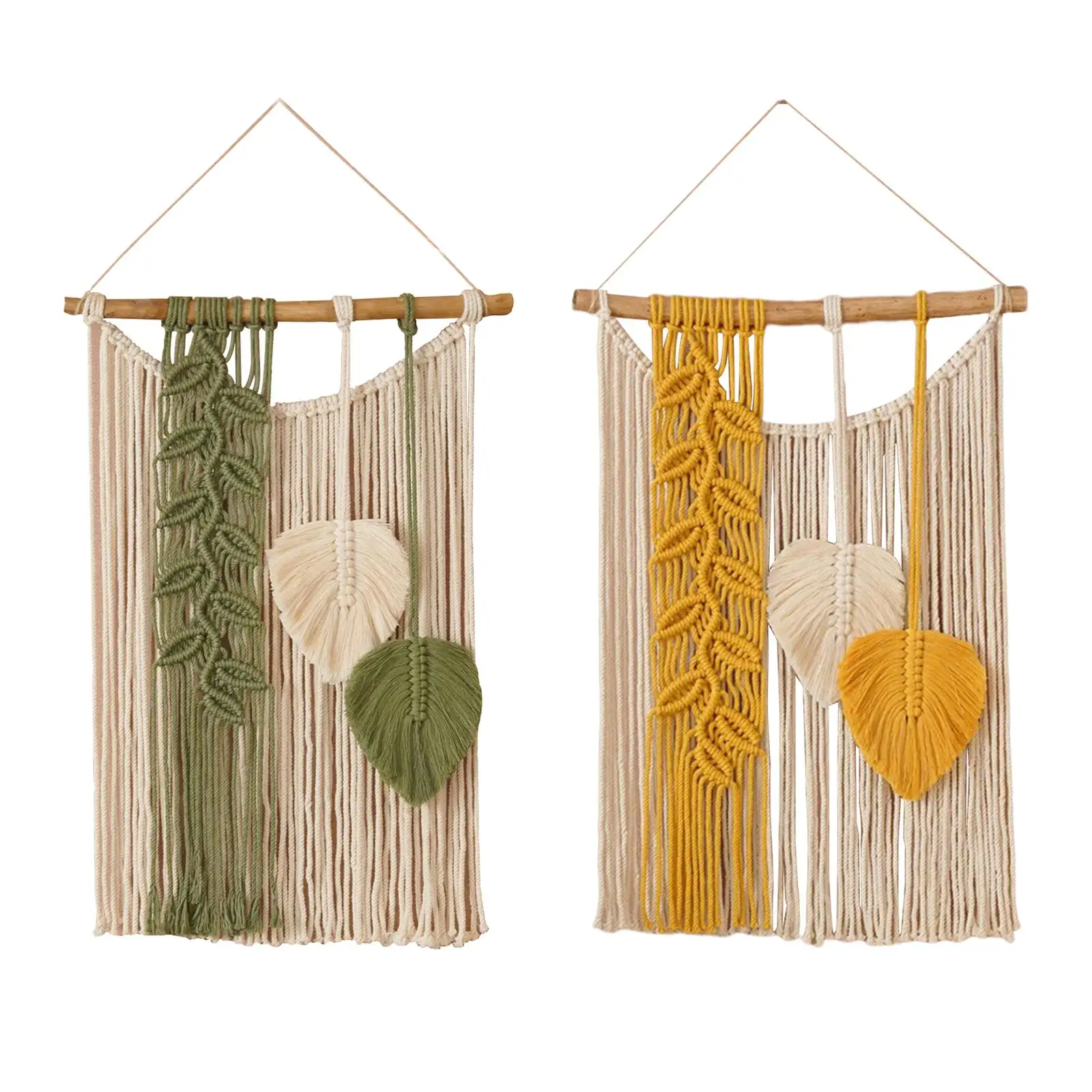 Macrame Wall Hanging Decor Boho Style Decorative Bohemian Macrame Wall Art for Apartment Wedding Dining Room Restaurant Backdrop