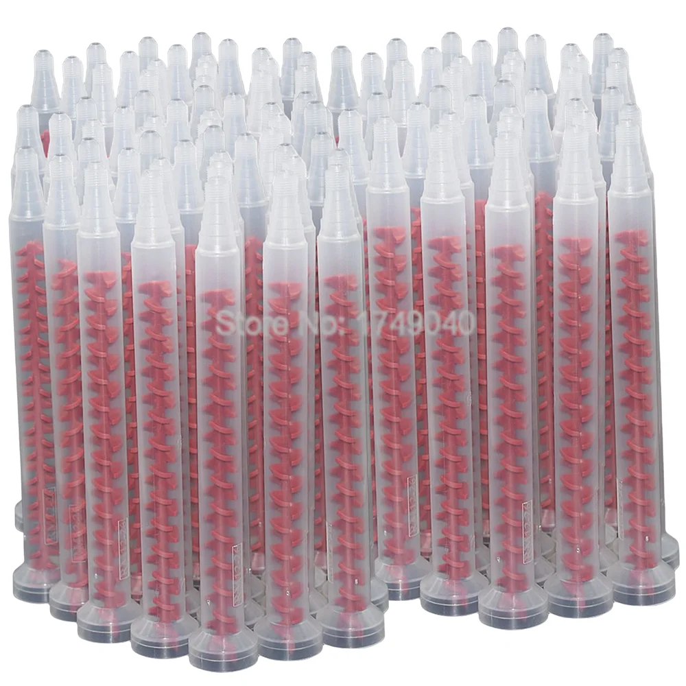 5pc/100pcs Dynamic Mixing Nozzles Glue Adhesives Mixing Nozzle AB Glues Two Component Cartridges Mixer RM12-26 Round Mixed Tube