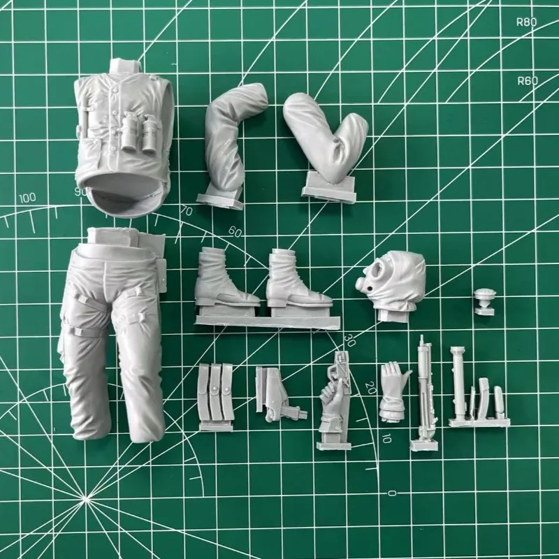 1/16 120mm Scale British SAS Soldier w/H & K MP5 Resin Figure Assembled Model Kit Military Hobby Miniature Unassembled Unpainted