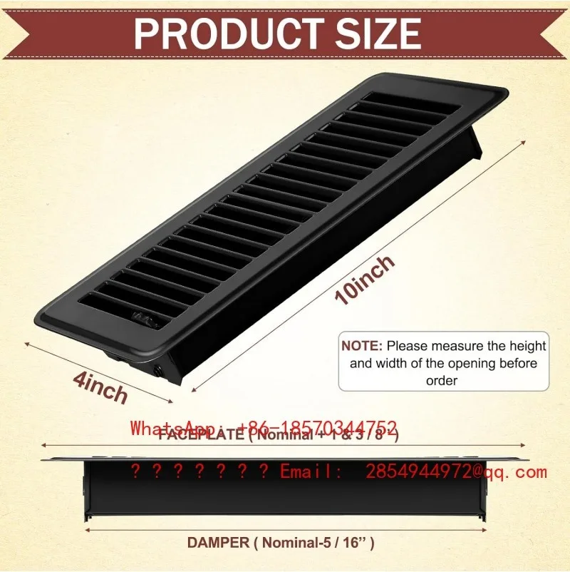 4x10 Inch Floor Air Vents RV Accessories: 4