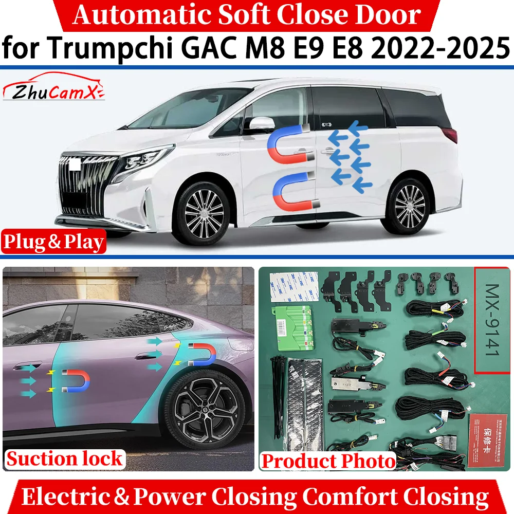 

for Trumpchi GAC M8 E9 E8 2022 2023 2024 2025 Car Automatic Soft Close Door Electric Power Comfort Closing Suction lock System