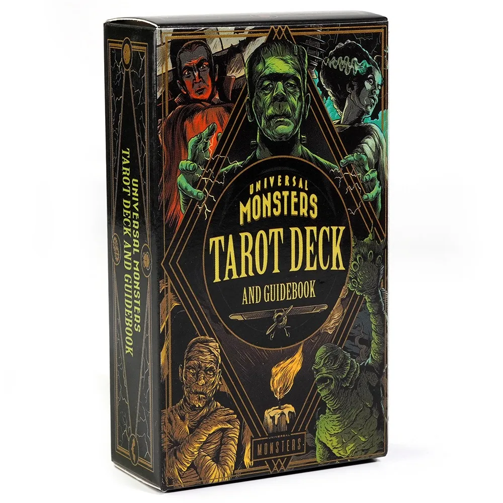 

Universal Monsters Tarot Deck 10.3*6cm Bring The Spooky Spirit of Classic Movie Monsters To Tarot Readings 78 Pcs Cards