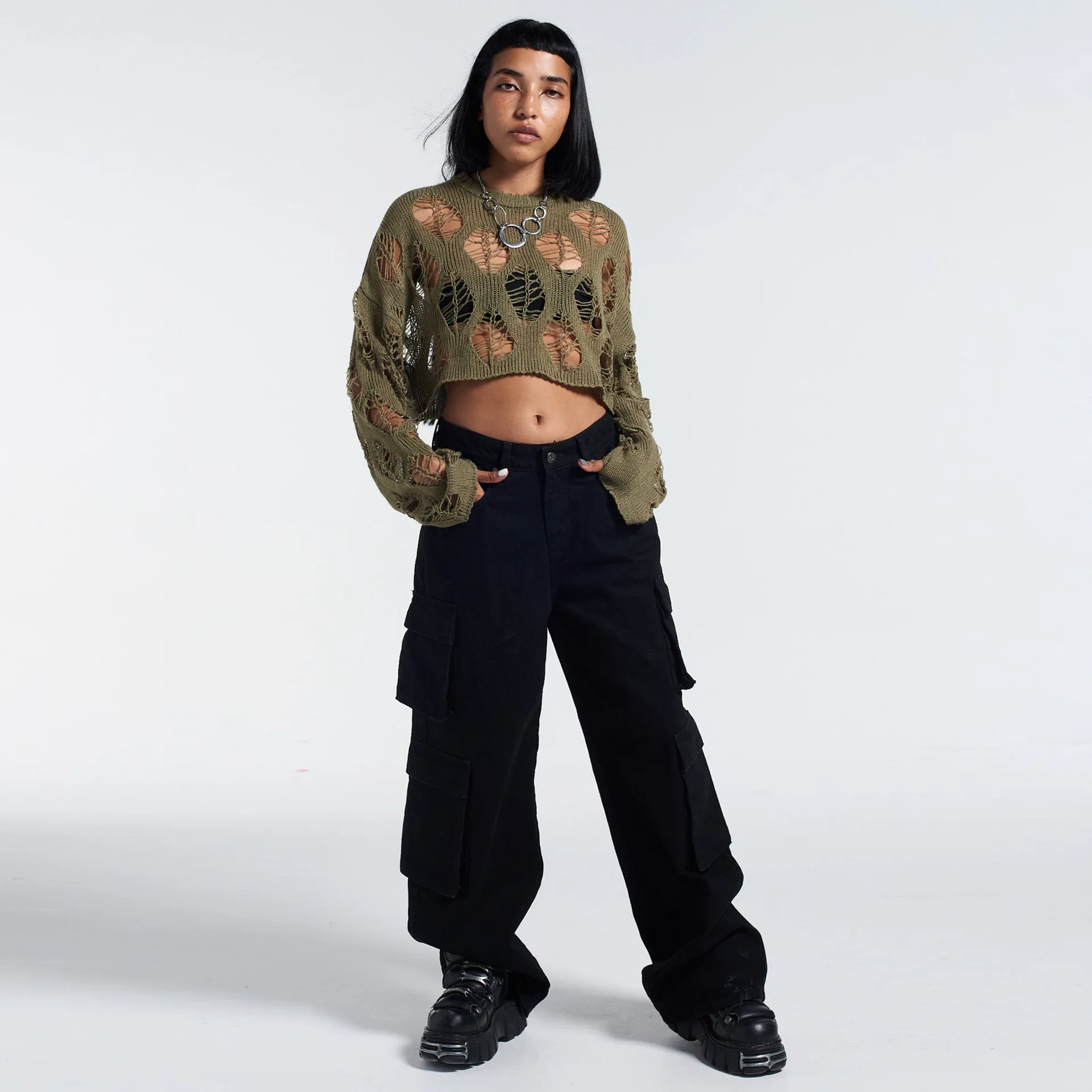 جديد محبوك الشاطئ التستر المرأة مثير أعلى طويلة الأكمام فضفاضة سترة الصيف الاتجاه الجوف خارج قصيرة البلوز تي شيرت