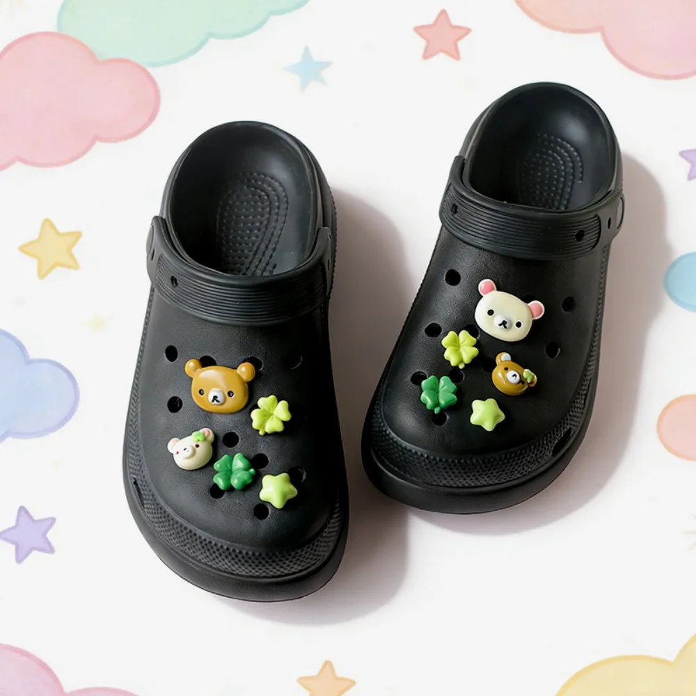 10 Stück Lucky Bear Schuhanhänger Cartoon-Bären Schuhzubehör für Mädchen Sommerschuhe DIY – Detail 4