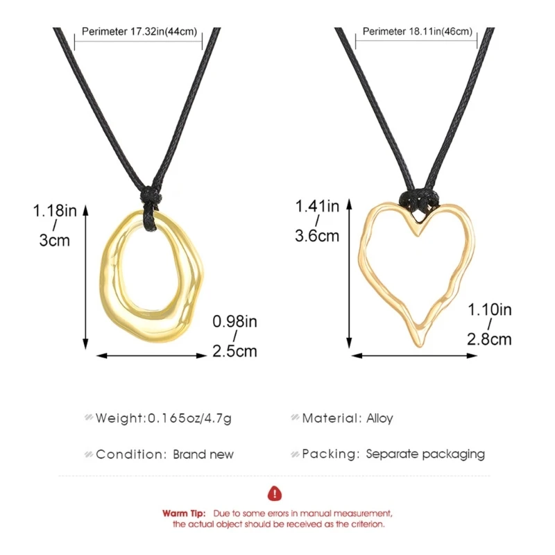 Pendant Necklaces Pendant Necklaces Irregular Shaped Jewelry CCB Material Geometric Neck Jewelry Rope Necklace for Girls