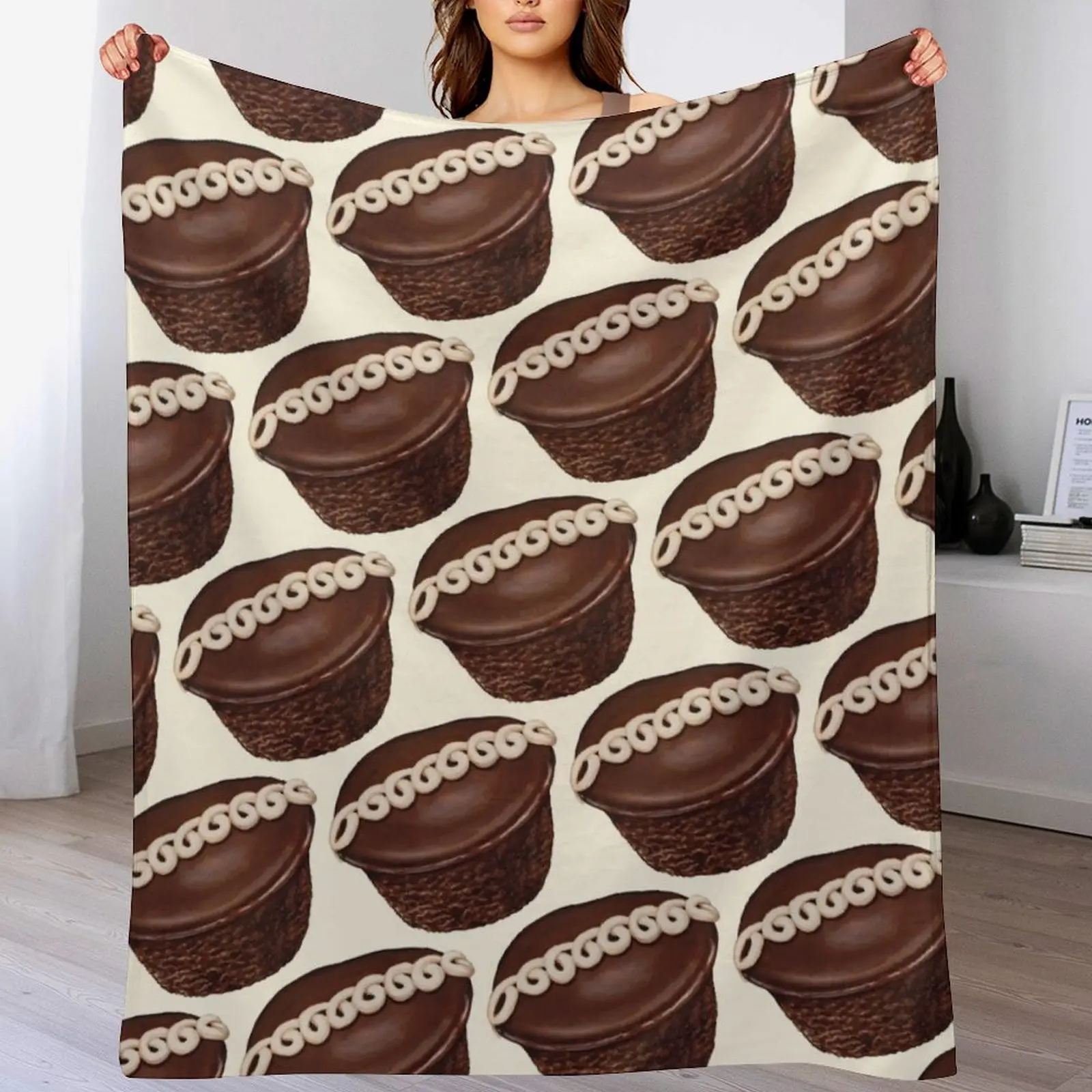 

Chocolate Swirl Cupcake Pattern Throw Blanket Comforter Sofa Quilt Plush heavy to sleep Blankets