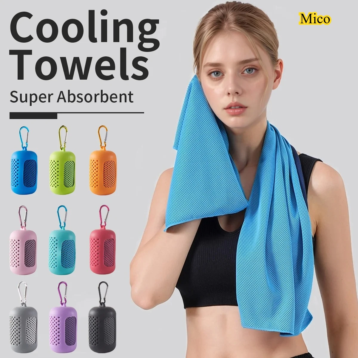

❄️ Disposable-Style Reusable Cooling Towel, Portable Quick Dry Soft Silicone Wrapped Sports Cold Towel for Fitness Beach Outdoor