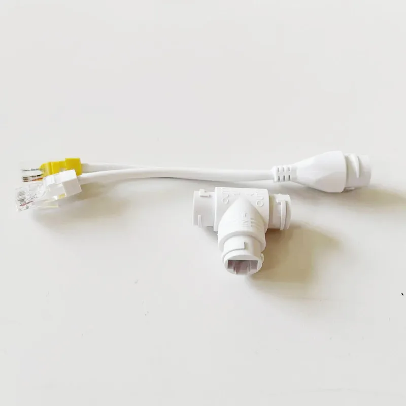 Two In One POE Splitter Networks Cable Connector 3 Ways RJ45 Head CCTV POE Adapter Cable For IP Camera System