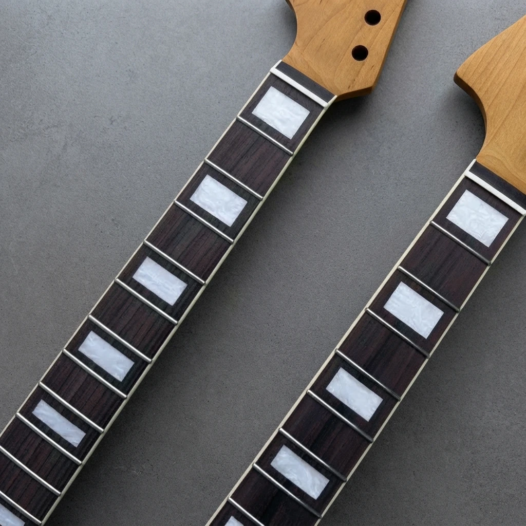 Left Handed Jaguar Guitar Neck, Roasted Construction, Dark Fretboard, 21 Frets, Standard Scale, 56mm Heel, Truss Rod Part
