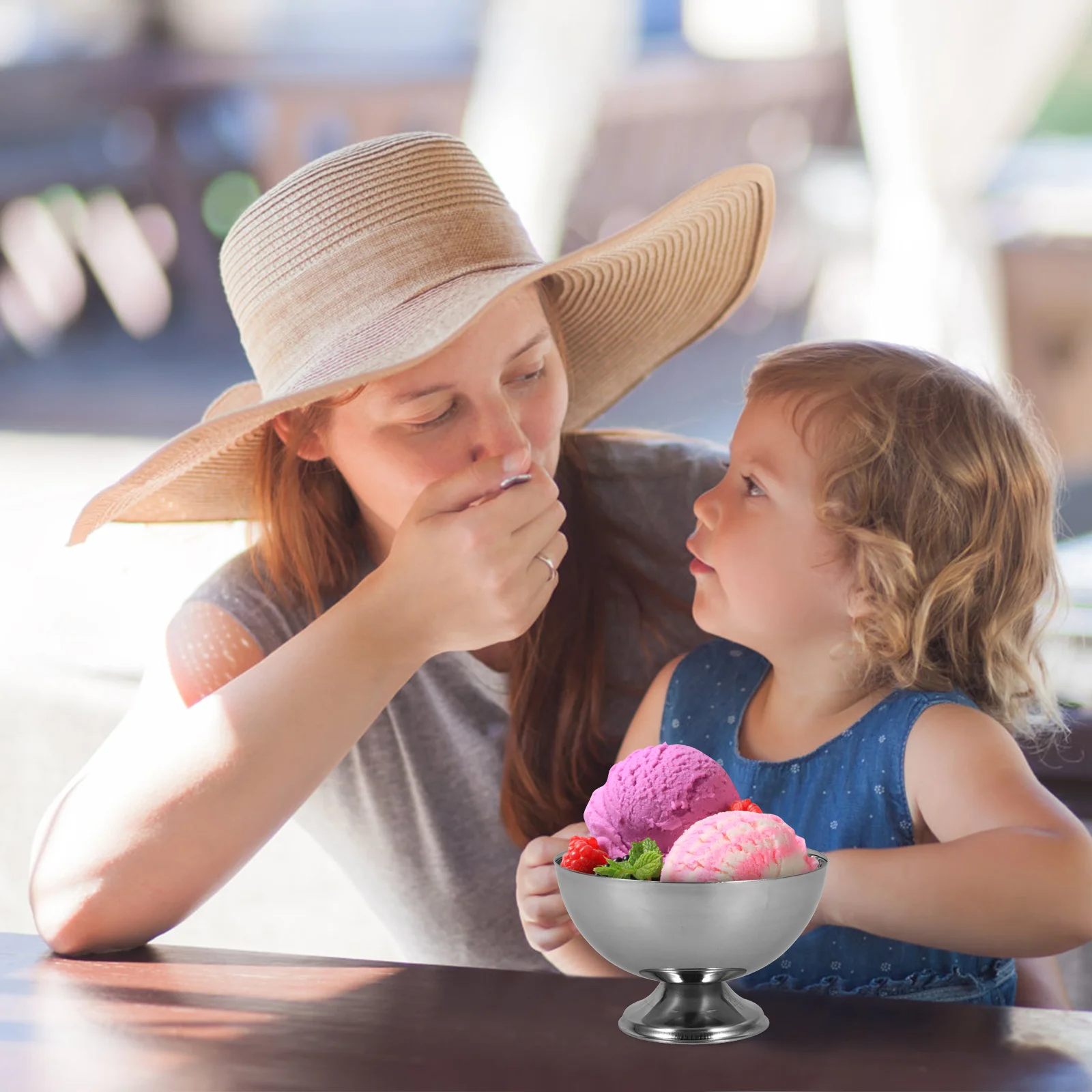 

1pc Stainless Steel Ice Cream Bowl Cup Dessert Salad Candy Serving Cup For Home Hotel Restaurant Kitchen Bar Use