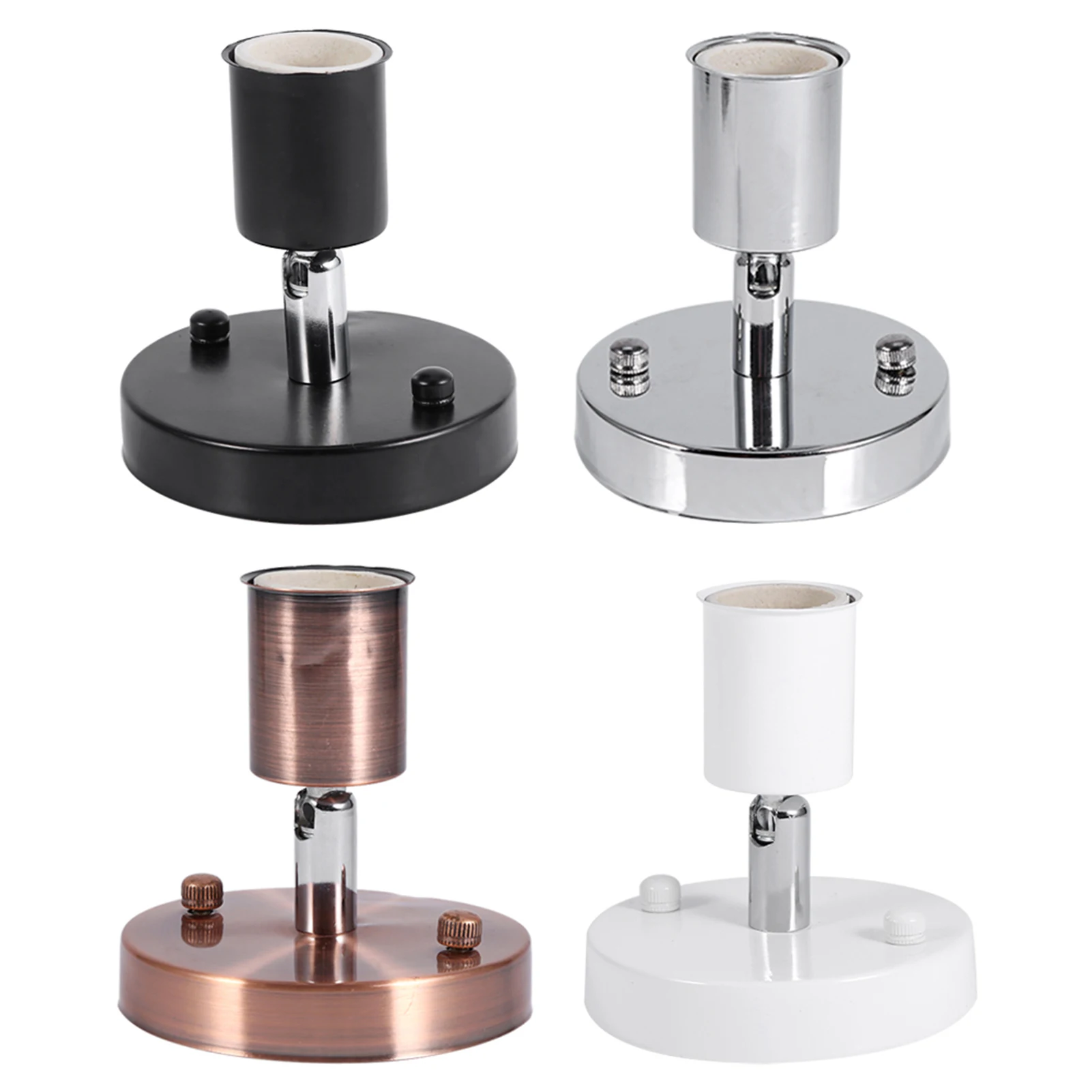 E27 Modern Vintage Ceiling Light Wall Mounted Lamp Bulb Holder Socket 180° Rotating Ceiling Bulb Socket