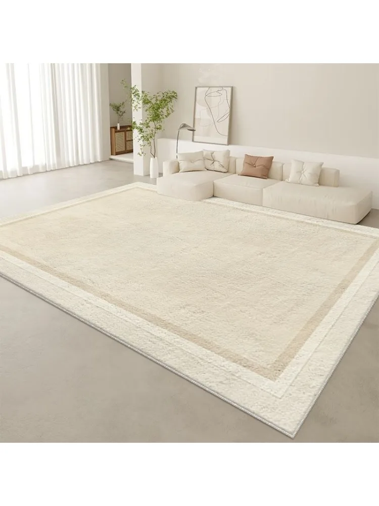 Tapis de salon élégant et Simple, entretien facile, Anti-saleté, Texture velours épais, tapis de sol Durable pour la maison