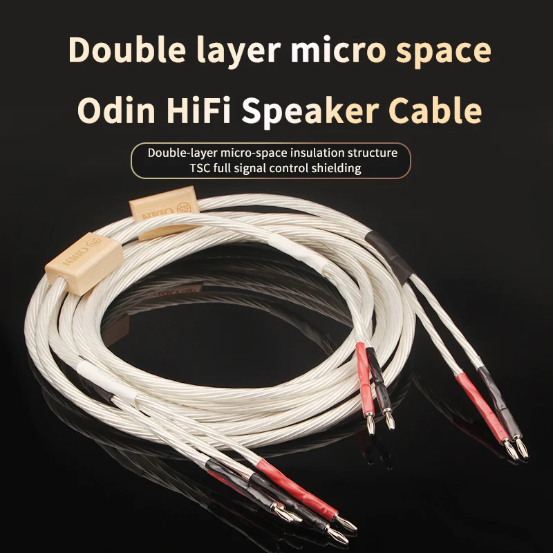 

odin Hi-Fi sterling silver hifi speaker cable Biwire speaker cable Banana terminal silver plated speaker 100%