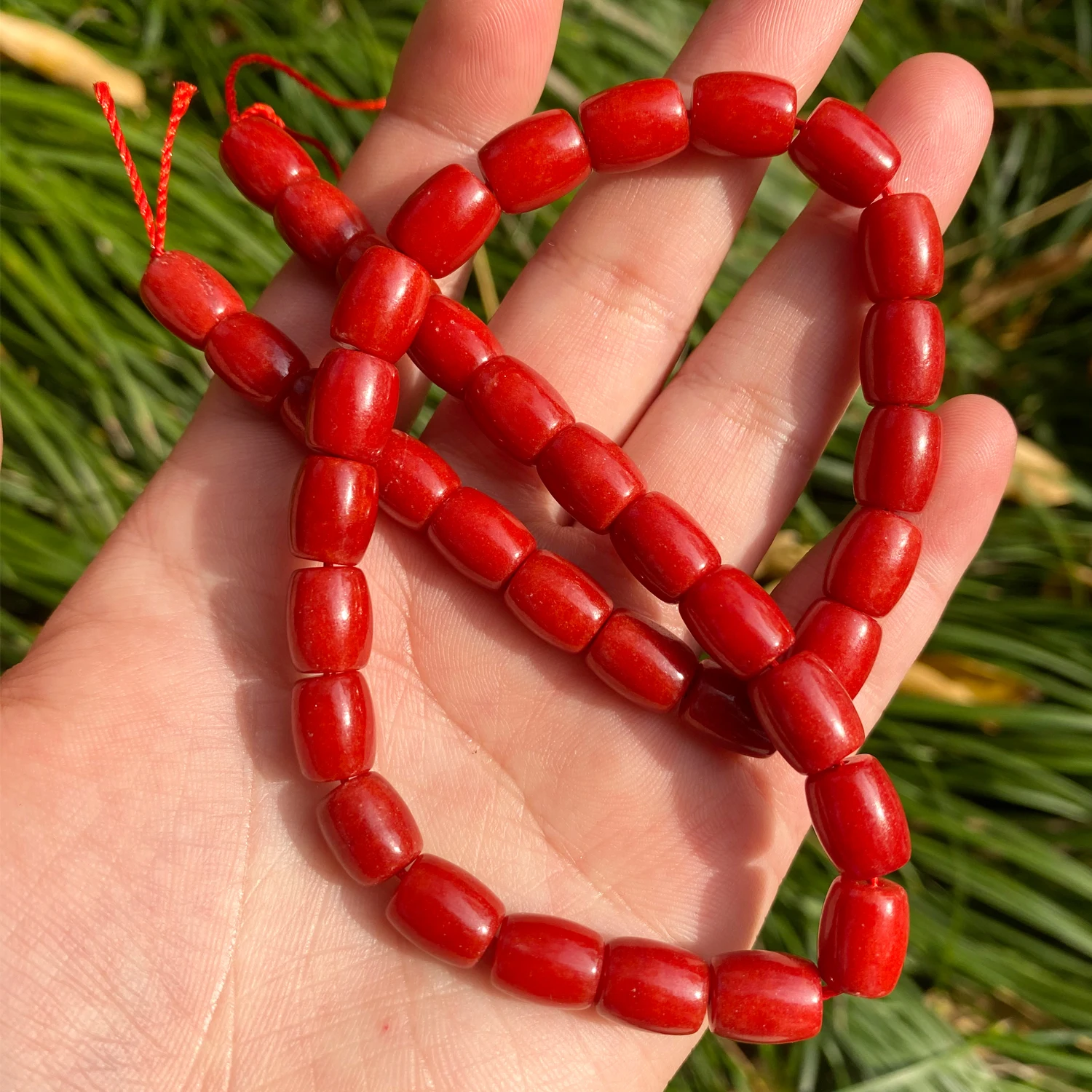 High Quality Natural Stone Red Coral Beads Loose Spacer Drum Coral Beads For DIY Bracelet Necklace Jewelry Making Wholesale 15‘’