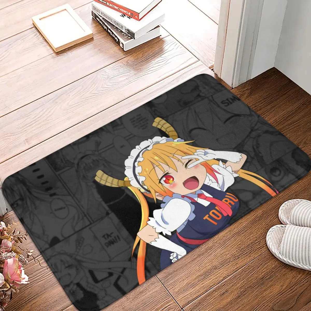 Manga Cut Kitchen Non-Slip Carpet Tohru Kobayashi-san Chi No Maid Dragon Bedroom Mat Entrance Door Doormat Home Decoration Rug