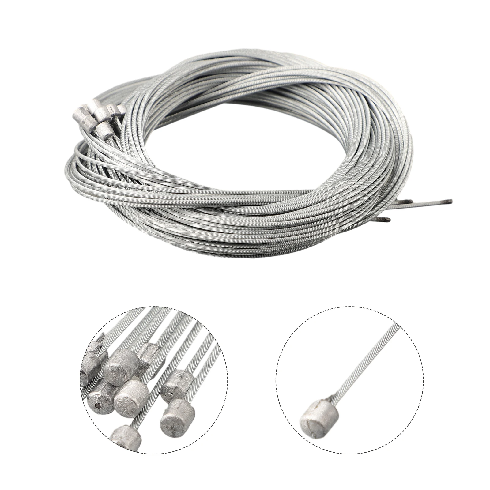 

Silver Derailleur Cables 2.1m Gear Inner Rear Shift Shifter Stainless Steel Wire Bicycle Derailleur High Quality