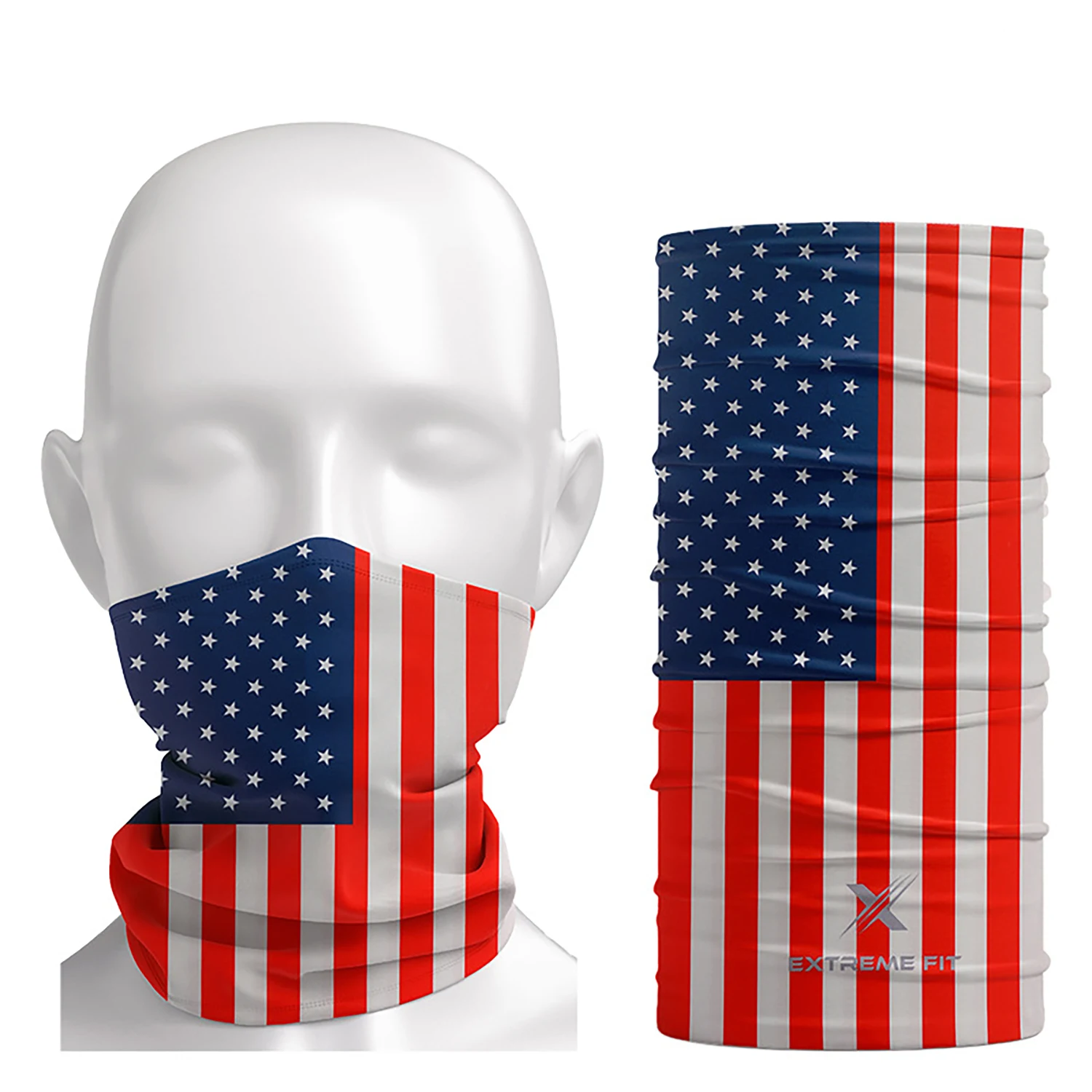 usa flag Bandana Neck Gaiter Unisex USA America Flag Pattern Headscarf Hiking Headband Cycling Face Cover Balaclava