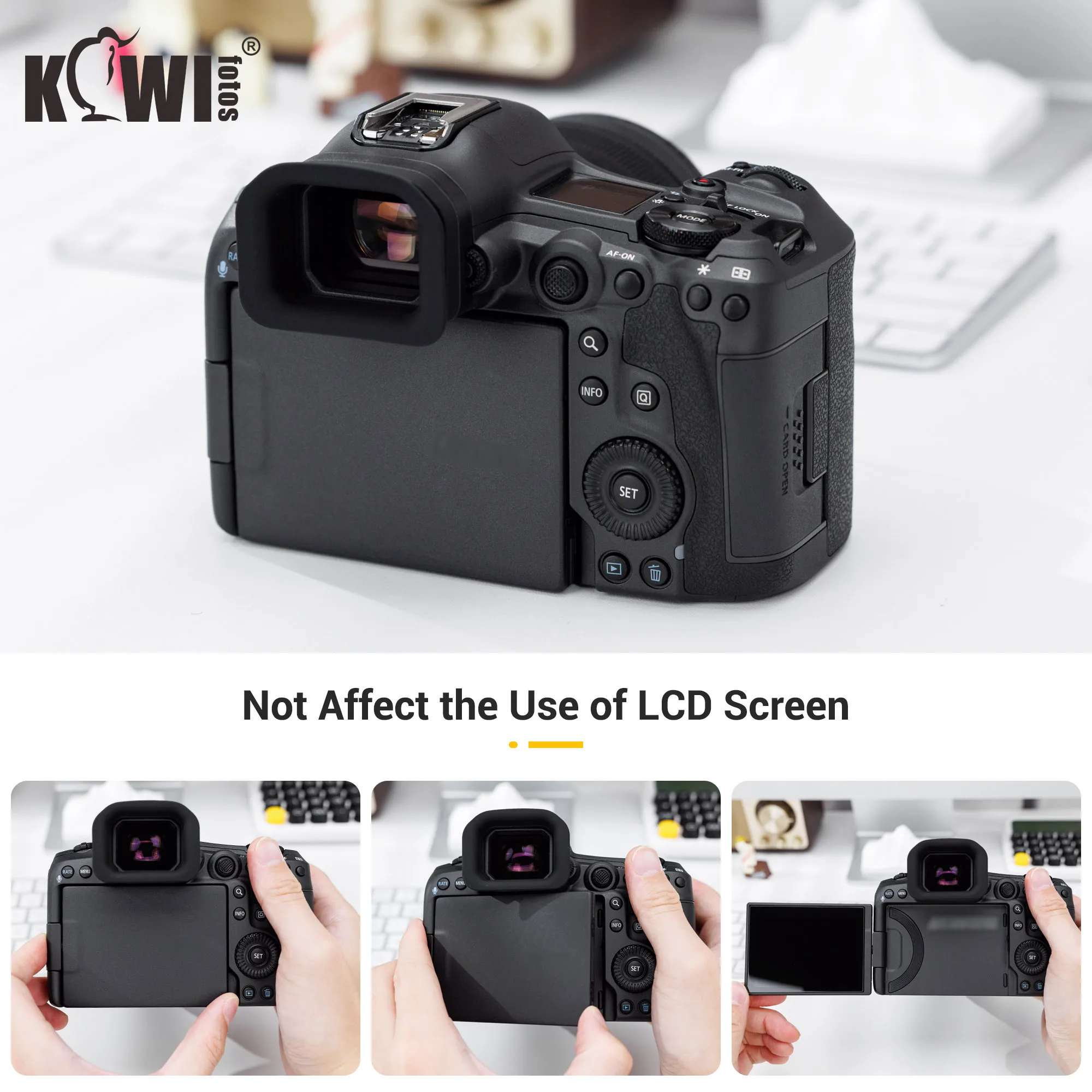 Eos r5 mark ii ocular de silicone macio estendido câmera olho copo para canon eos r5 mark ii câmeras mirrorless