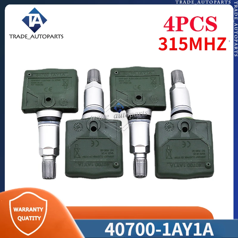 40700-1AY1A Tire Pressure Sensor 4Pcs For Nissan GT-R 2009-2011 TPMS TYRE AIR PRESSURE MONITORING SYSTEM 40700-JY10B 40700-JY10C