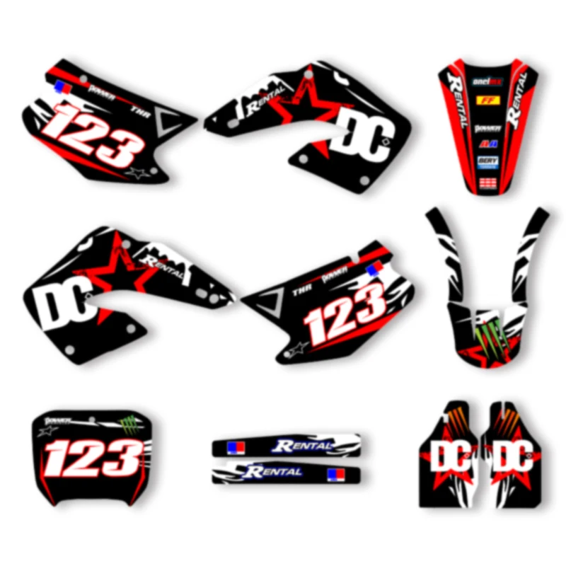 

Наборы наклеек на обтекатель мотоцикла DSMTECH, настройка для Honda 2000 2001 CR125-250 CR 001