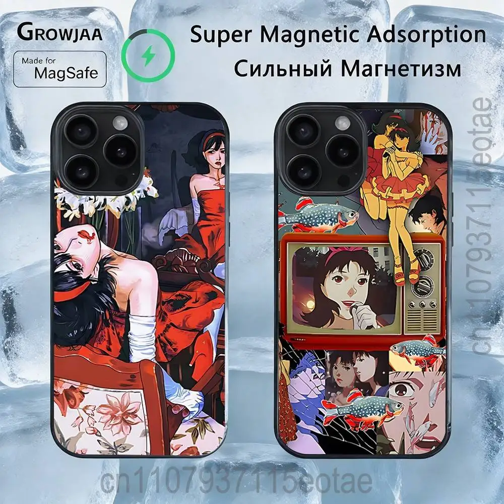 

Perfect Blue Anime Magnetic Phone Case For IPhone 14 16 17 13 12 11 15 Pro Max Plus For Magsafe Wireless Charge Cover
