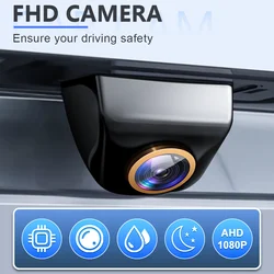 For AHD 1920x1080P Car Rear View Camera 200° Fisheye Golden Lens Full HDR Night Vision Vehicle Back Car Reversing Front Camera