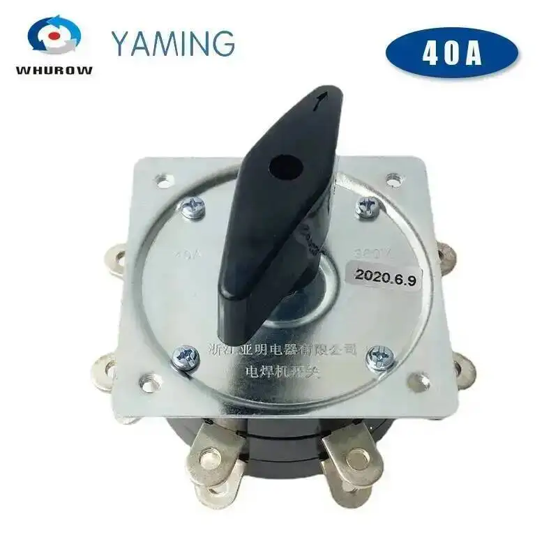 Welder Switch KDH-40/2-8 Contactor 8 Position Two Poles 16 Pins 40A For Welding Machine Rotary Copper Pin Silver-plate