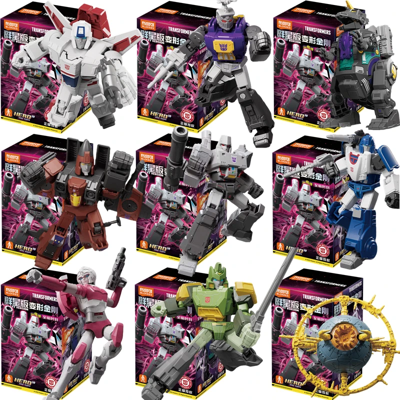BLOKEES Original Transformers GALAXY 9 Megatron Jetfire Bombshell Unicron Mirage Autobots Decepticons Figuras de Acción Juguetes Regalo