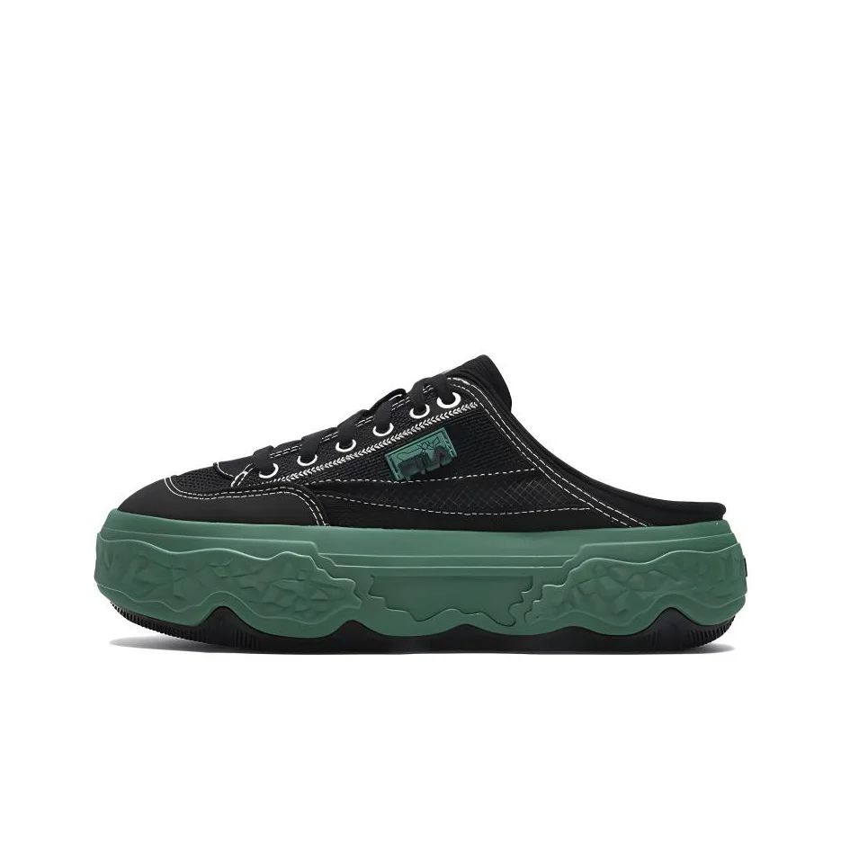 fila-rock-zapatos-de-lona-de-cana-baja-resistentes-al-desgaste-y-ligeros-para-mujer-color-negro-f12w432307f-bk