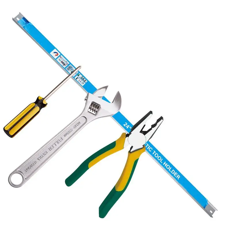 Portautensili magnetico Barra degli attrezzi resistente Salvaspazio Portautensili in metallo per officina Garage Casa 8,12,18,20 pollici