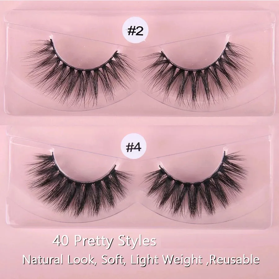 Bulk Wholesale Faux 3D Mink Lashes 100/500 Pairs Natural Eyelash Extensions Make up Tools for Beauty