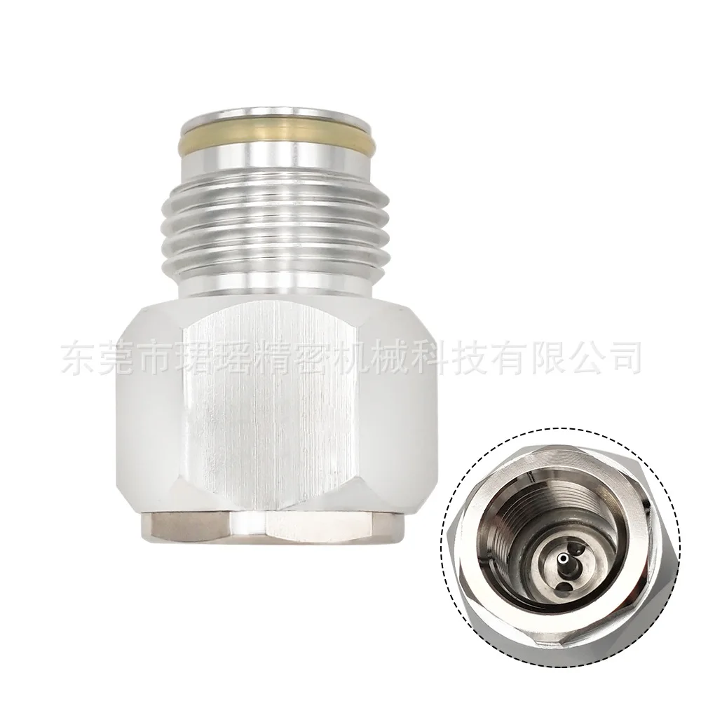 

Disposable carbon dioxide gas cylinder 5/8-18 UNF to G1/2-14 threaded connector