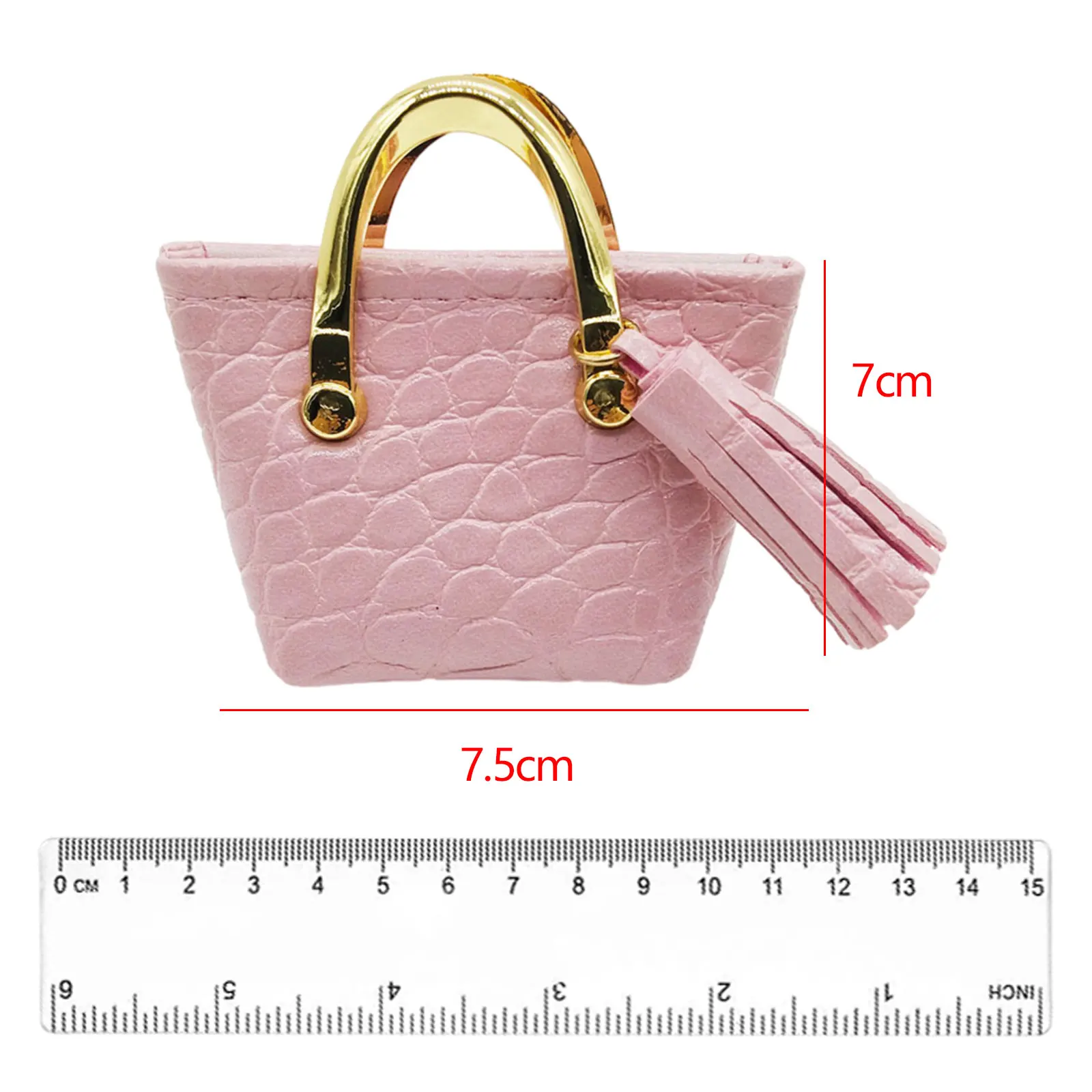 1/6 Action Figures Handbag BJD Doll PU Leather Decoration For Mini Doll School Bag Dollhouse Toys Accessories
