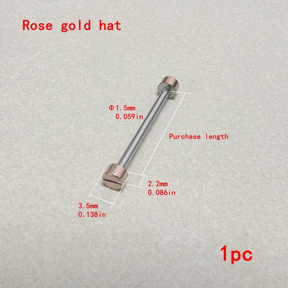 Vite per orologio diametro 1,5/0,059 Oro rosaSupporto cinturino in acciaio inossidabileParti di manutenzioneFissaggio per cintura/cintura in acciaio