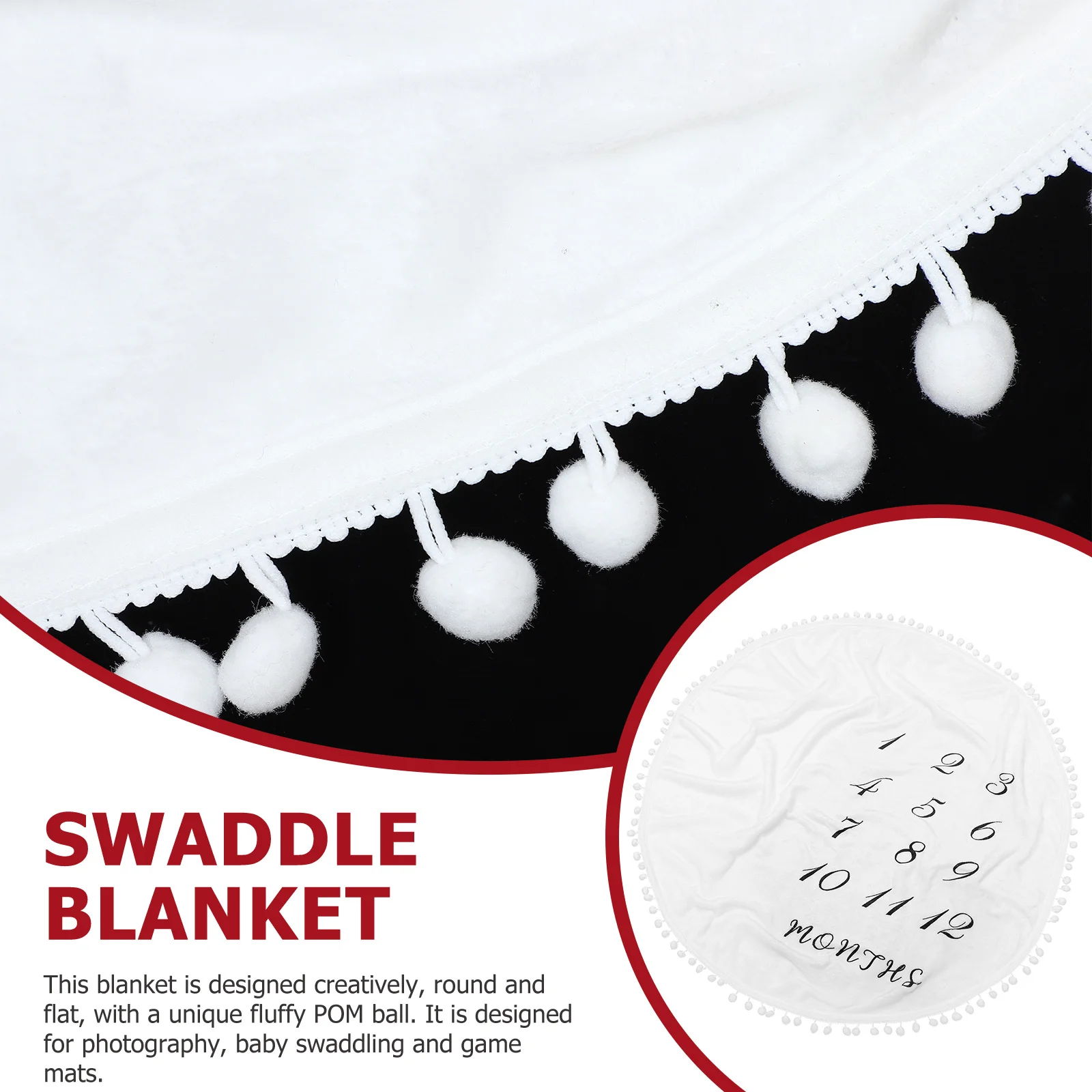 بطانية لحديثي الولادة، دعامة صور ناعمة من الفلانيل، سجادة خلفية للتصوير الفوتوغرافي لشهر لعب الرضع حسب نمو الشهر #1