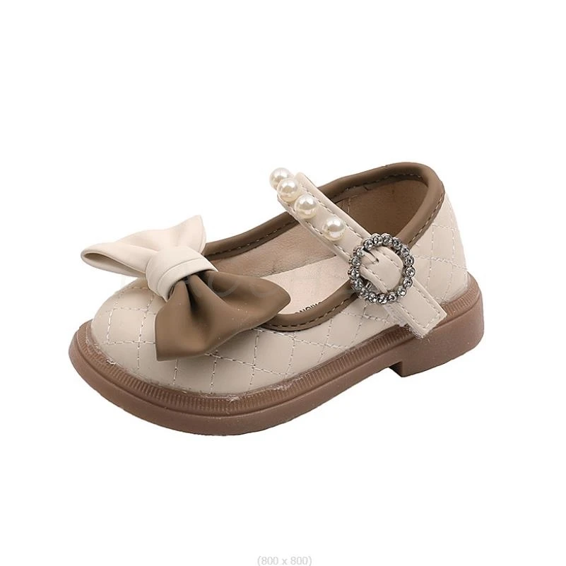 Girl Leather Shoes Mary Jane Fashion Glossy PU Children Princess Shoes Spring Autumn Bowknot Sweet Kid Causal Dress Single Shoes