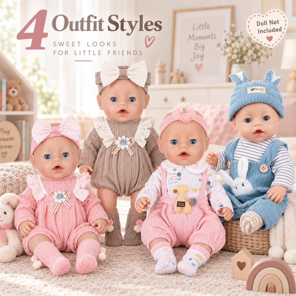 Baby Clothing 1 Year Old - Poppenkleding set voor 16-18 inch 40-45