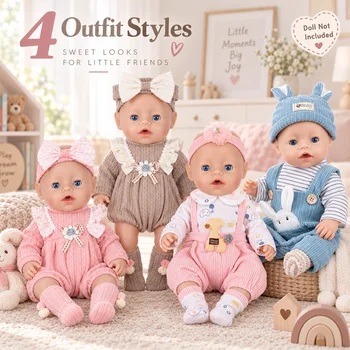 Doll Clothes for 16-18 Inch 40-45cm Reborn Baby Doll American Girl Dolls Cute Outfit…